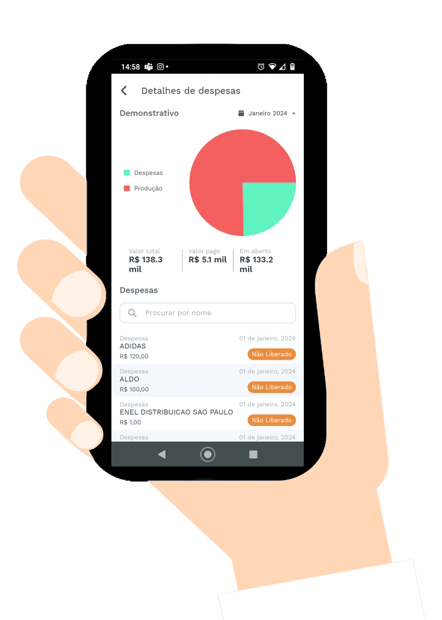 Publi app tela financeiro
